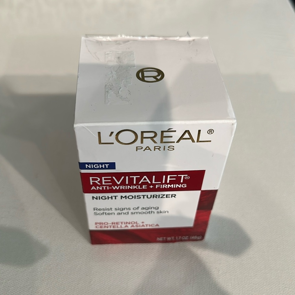 L’Oreal Paris Revitalist Anti-Wrinkle, Firming and Night Moisturizer.